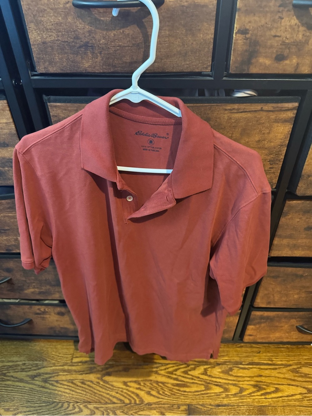 Eddie Bauer Men's Short-Sleeve Polo in Rust